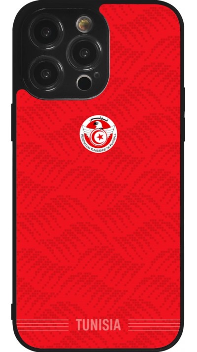 iPhone 14 Pro Max Case Hülle - Silikon schwarz Tunesien 2026 personalisierbares Fussballtrikot