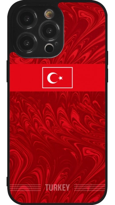 iPhone 14 Pro Max Case Hülle - Silikon schwarz Türkei 2026 personalisierbares Fussballtrikot
