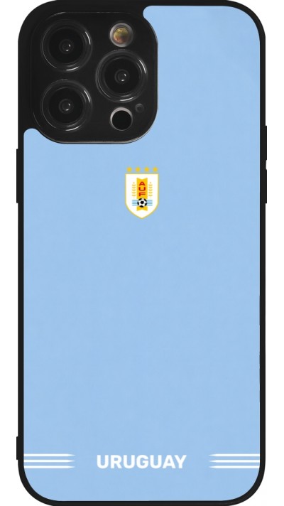iPhone 14 Pro Max Case Hülle - Silikon schwarz Uruguay 2026 personalisierbares Fussballtrikot