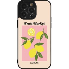 iPhone 14 Pro Max Case Hülle - Silikon schwarz Fruit market lemons 2026