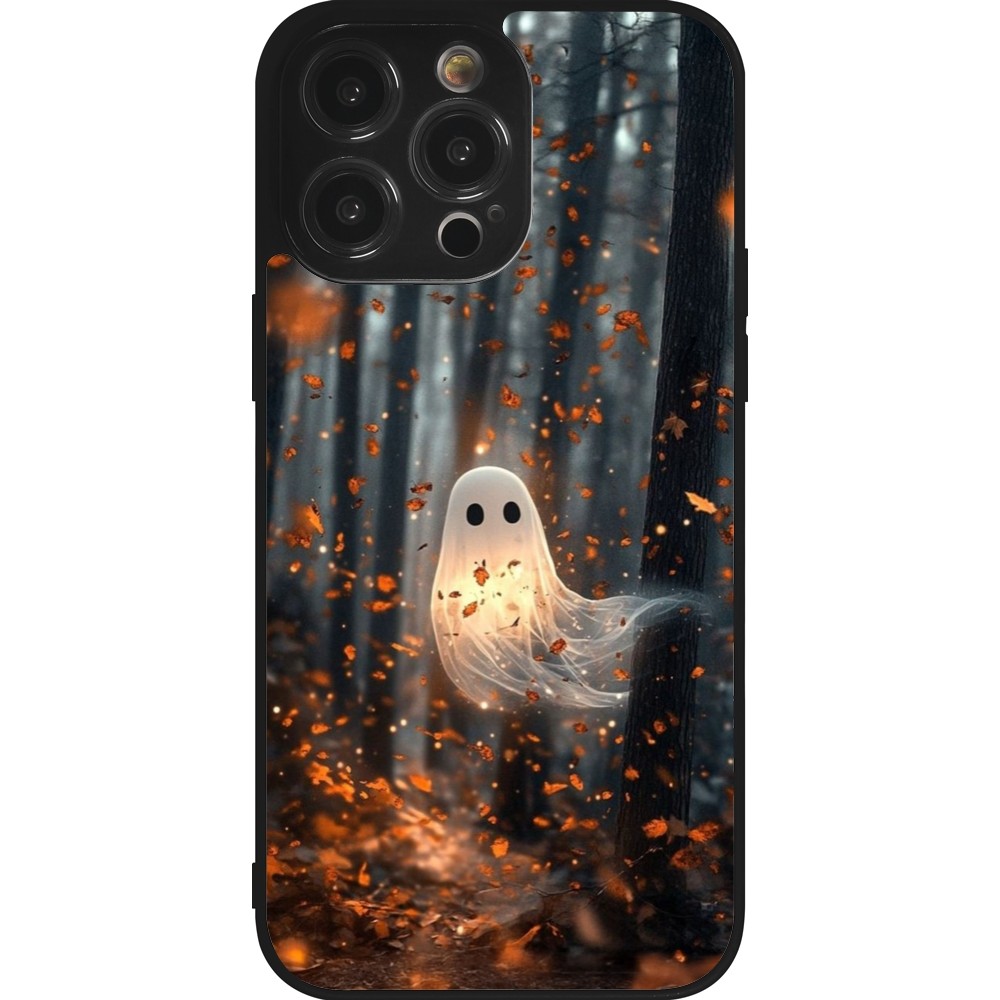 iPhone 14 Pro Max Case Hülle - Silikon schwarz Halloween 2025 Ghost in the forest