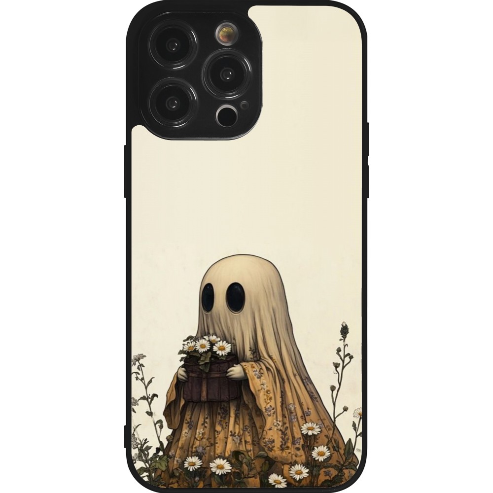 iPhone 14 Pro Max Case Hülle - Silikon schwarz Halloween 2025 Ghost gardener