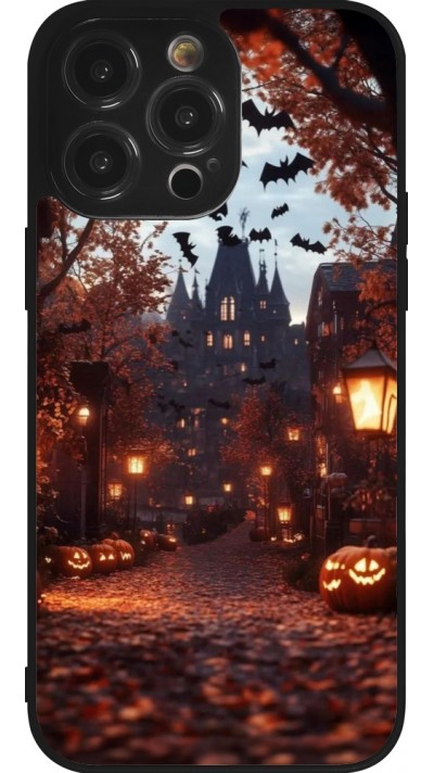iPhone 14 Pro Max Case Hülle - Silikon schwarz Halloween 2025 Haunted house iPhone 14 Pro Max Case Hülle - Silikon schwarz Halloween 2025 Haunted house