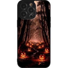 iPhone 14 Pro Max Case Hülle - Silikon schwarz Halloween 2025 Road of Terrifying Pumpkins
