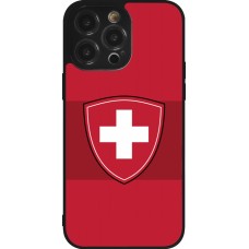 iPhone 14 Pro Max Case Hülle - Silikon schwarz Hockey World Championship Ecusson Suisse
