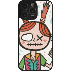 iPhone 14 Pro Max Case Hülle - Silikon schwarz Little Girl Sketch