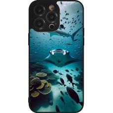 iPhone 14 Pro Max Case Hülle - Silikon schwarz Manta Lagune Reinigung