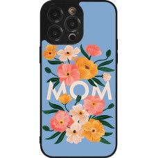 iPhone 14 Pro Max Case Hülle - Silikon schwarz Mom 2026 Flowers