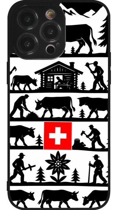 iPhone 14 Pro Max Case Hülle - Silikon schwarz Poya Schweiz 1