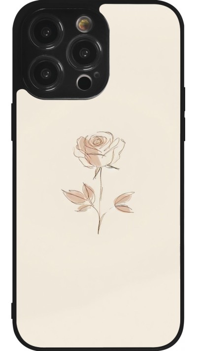 iPhone 14 Pro Max Case Hülle - Silikon schwarz Rosa Sand Minimalistisch