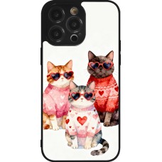 iPhone 14 Pro Max Case Hülle - Silikon schwarz Saint Valentines Day 26 Cat Love