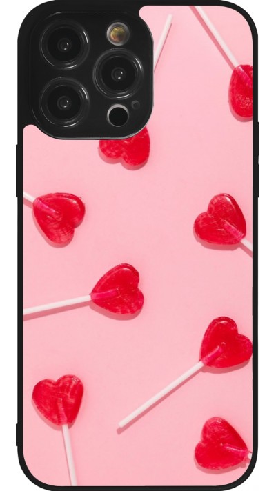 iPhone 14 Pro Max Case Hülle - Silikon schwarz Saint Valentines Day 26 Lollipop