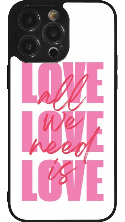 iPhone 14 Pro Max Case Hülle - Silikon schwarz Saint Valentines Day 26 Love all we need is