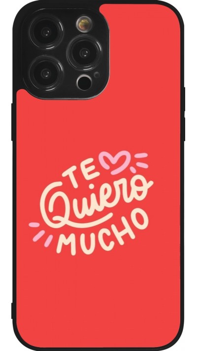 iPhone 14 Pro Max Case Hülle - Silikon schwarz Saint Valentines Day 26 Te quiero mucho