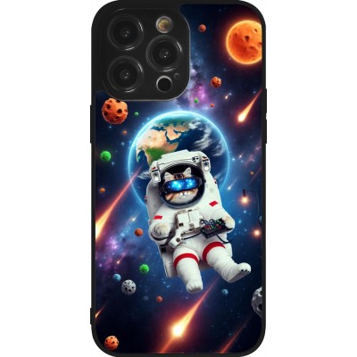 iPhone 14 Pro Max Case Hülle - Silikon schwarz VR SpaceCat Odyssee