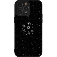 iPhone 14 Pro Max Case Hülle - Silikon schwarz Space Doodle