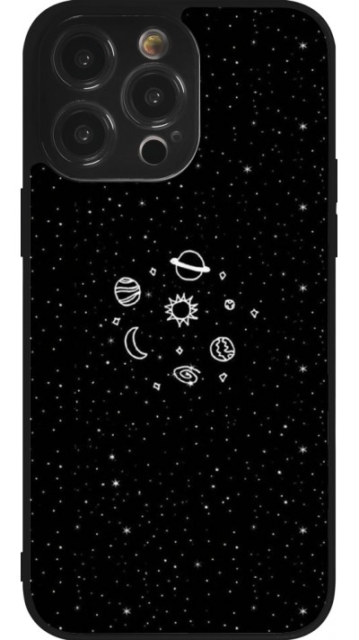 iPhone 14 Pro Max Case Hülle - Silikon schwarz Space Doodle