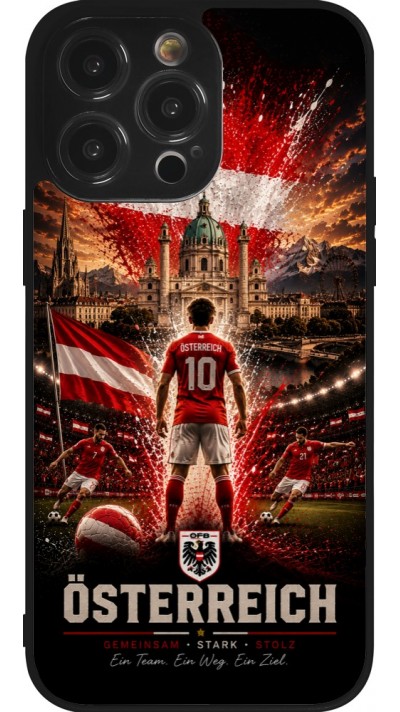 iPhone 14 Pro Max Case Hülle - Silikon schwarz Fussball Österreich splash 2026