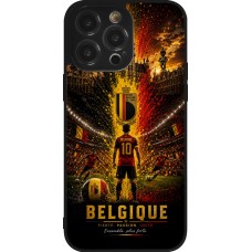 iPhone 14 Pro Max Case Hülle - Silikon schwarz Fussball Belgien splash 2026