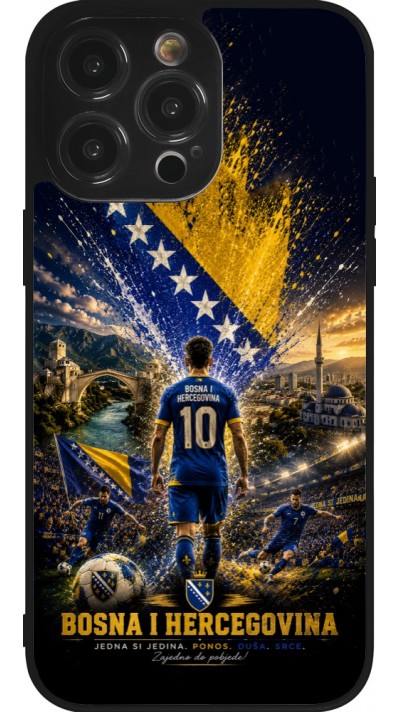 iPhone 14 Pro Max Case Hülle - Silikon schwarz Fussball Bosnien und Herzegowina splash 2026