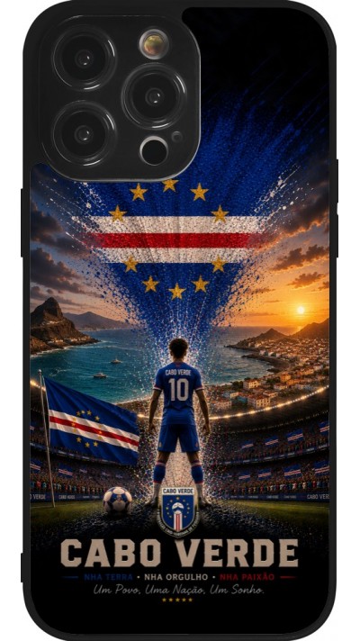 iPhone 14 Pro Max Case Hülle - Silikon schwarz Fussball Kap Verde splash 2026