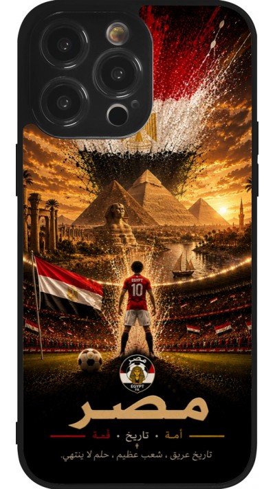 iPhone 14 Pro Max Case Hülle - Silikon schwarz Fussball Ägypten splash 2026