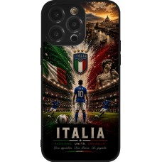 iPhone 14 Pro Max Case Hülle - Silikon schwarz Fussball Italien splash 2026