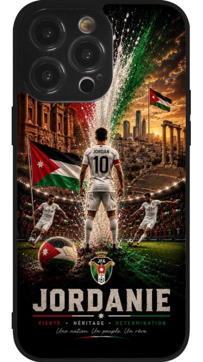 iPhone 14 Pro Max Case Hülle - Silikon schwarz Fussball Jordanien splash 2026