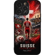 iPhone 14 Pro Max Case Hülle - Silikon schwarz Fussball Suisse splash 2026