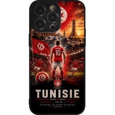 iPhone 14 Pro Max Case Hülle - Silikon schwarz Fussball Tunesien splash 2026