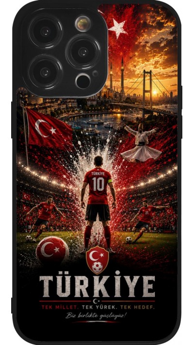iPhone 14 Pro Max Case Hülle - Silikon schwarz Fussball Türkei splash 2026