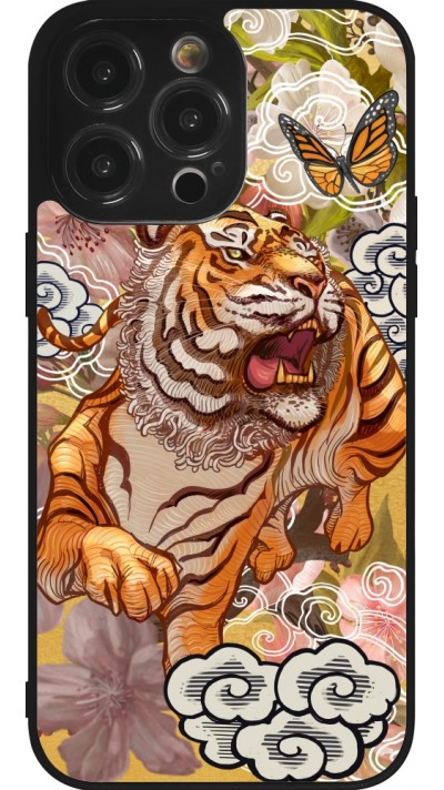 iPhone 14 Pro Max Case Hülle - Silikon schwarz Spring 23 japanese tiger
