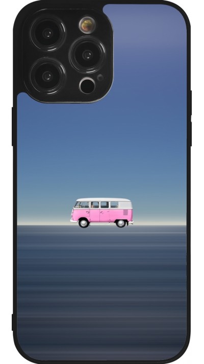iPhone 14 Pro Max Case Hülle - Silikon schwarz Spring 23 pink bus