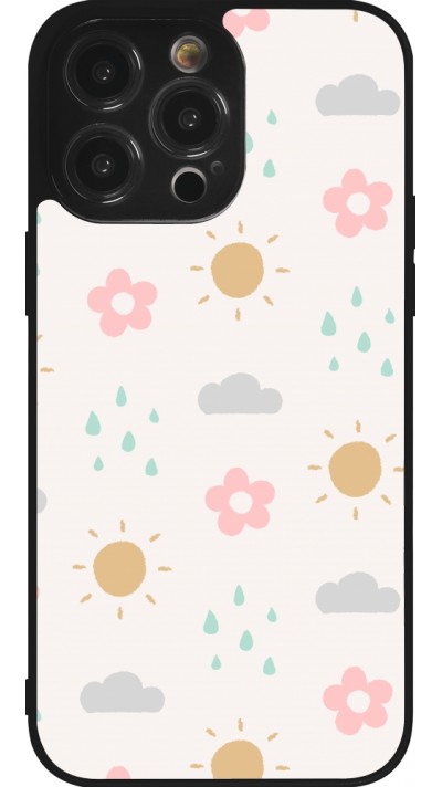 iPhone 14 Pro Max Case Hülle - Silikon schwarz Spring 23 weather