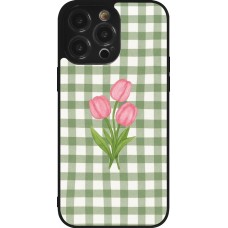 iPhone 14 Pro Max Case Hülle - Silikon schwarz Green vichy tulips 2026
