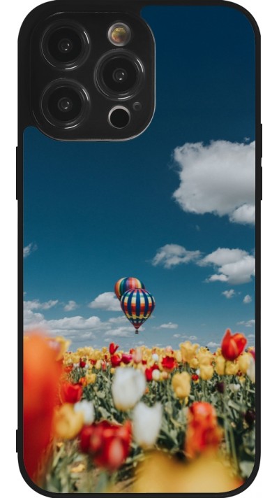 iPhone 14 Pro Max Case Hülle - Silikon schwarz Hot air balloon 2026