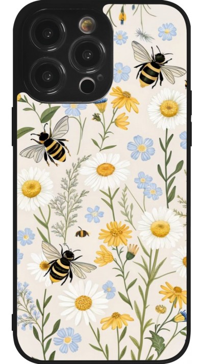 iPhone 14 Pro Max Case Hülle - Silikon schwarz Pattern bees 2026
