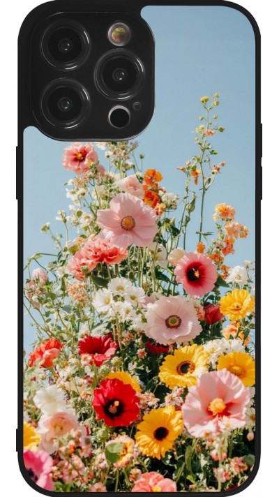 iPhone 14 Pro Max Case Hülle - Silikon schwarz Spring flowers 2026