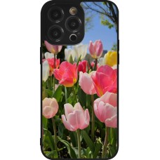 iPhone 14 Pro Max Case Hülle - Silikon schwarz Tulips 2026