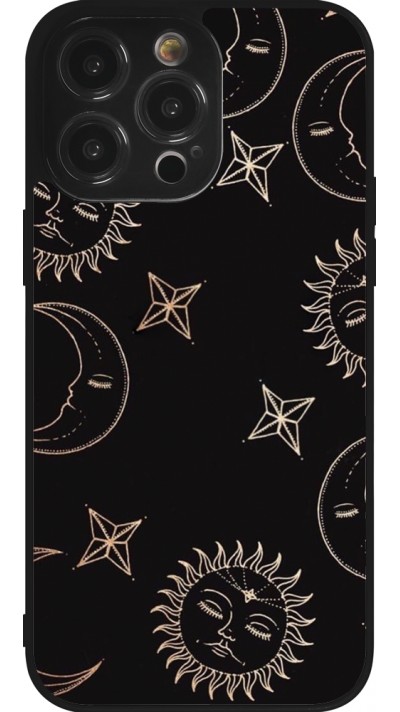 iPhone 14 Pro Max Case Hülle - Silikon schwarz Suns and Moons