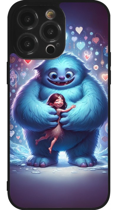 iPhone 14 Pro Max Case Hülle - Silikon schwarz Valentin 2024 Flauschige Liebe