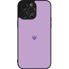 iPhone 14 Pro Max Case Hülle - Silikon schwarz Valentine 2023 purpule single heart