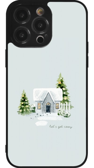 iPhone 14 Pro Max Case Hülle - Silikon schwarz Winter 25 Cosy House