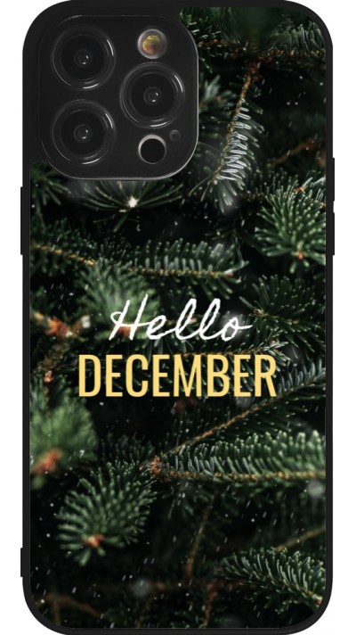 iPhone 14 Pro Max Case Hülle - Silikon schwarz Winter 25 Winter hello december