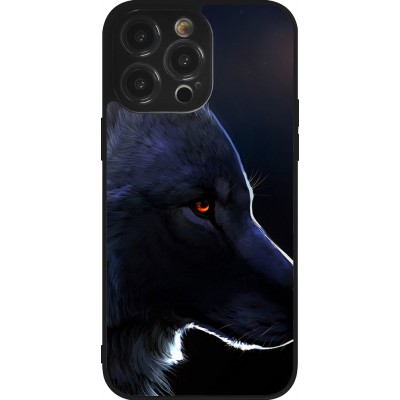 iPhone 14 Pro Max Case Hülle - Silikon schwarz Wolf Shape