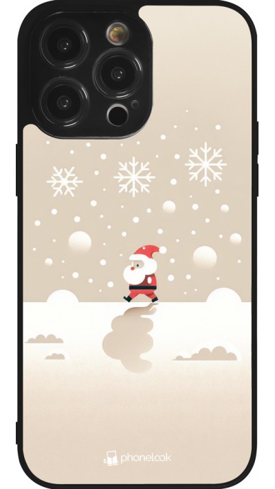 iPhone 14 Pro Max Case Hülle - Silikon schwarz Weihnachten 2023 Minimalistischer Weihnachtsmann