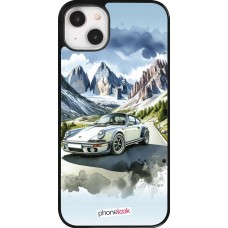 Coque iPhone 14 Plus - Porsche 911 Mountain Watercolor