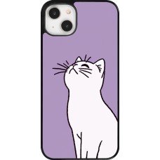 iPhone 14 Plus Case Hülle - Chat auf lila Hintergrund