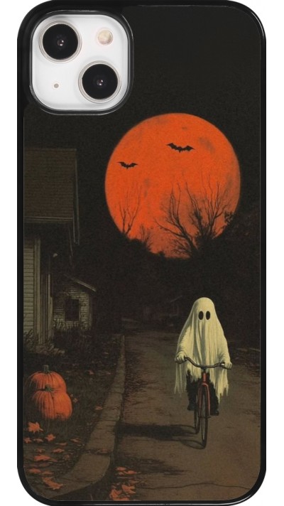 iPhone 14 Plus Case Hülle - Halloween 2025 Ghost on a bicycle