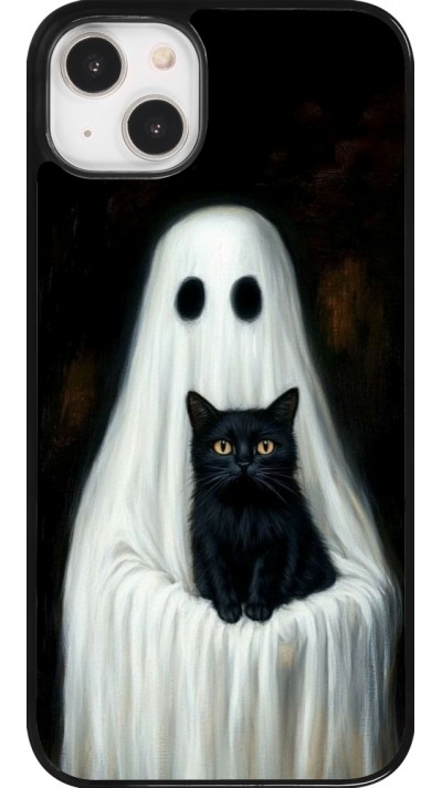 iPhone 14 Plus Case Hülle - Halloween 2025 Ghost with black cat